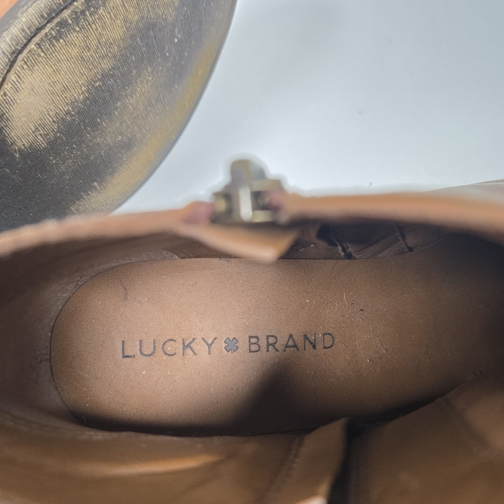 Lucky Brand Brown Leather Ankle Booties - Picture 7 of 7